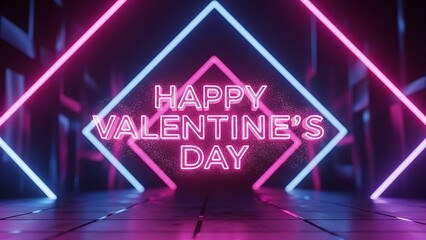 Happy valentine's day neon light display