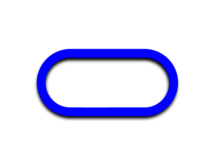 Blue paperclip icon isolated on transparent background