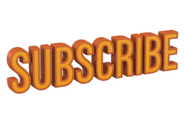 Orange Subscribe Text