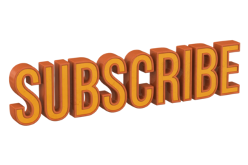 Orange Subscribe Text