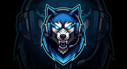 wolf head in the dark