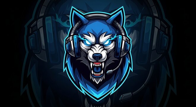 wolf head in the dark