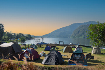 Mae Pang Camping, a popular holiday retreat in Phrao District, Chiang Mai, Thailand.