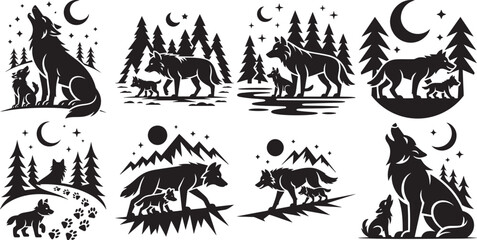 Cute cartoon mushrooms with faces and hearts a whimsical collection for joyful design and childish illustration