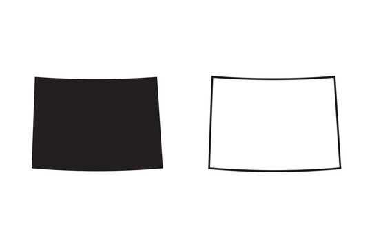 Colorado state silhouette map in black color
