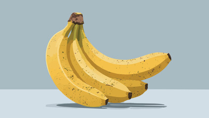 vector Bunch of Ripe Bananas on a Table, Ready to Eat