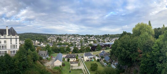 une partie de la ville de Chateaulin en Bretagne Cornouaille Finist&egrave;re France