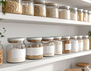 Organized Pantry Jars (Blank Labels)