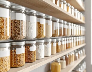 Organized Pantry Jars (Blank Labels)