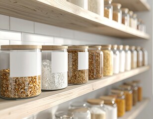 Organized Pantry Jars (Blank Labels)