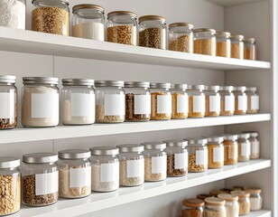 Organized Pantry Jars (Blank Labels)