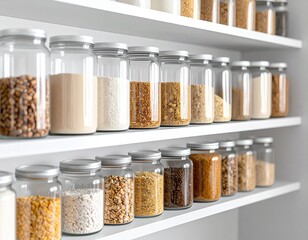 Organized Pantry Jars (Blank Labels)