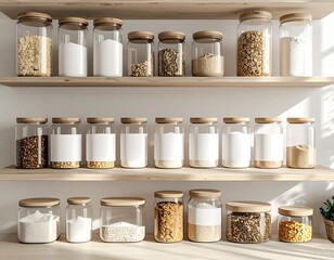 Organized Pantry Jars (Blank Labels)