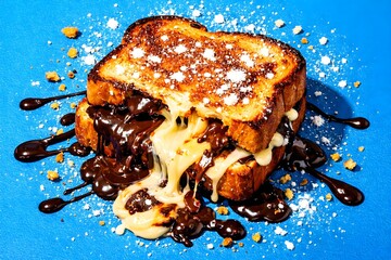 Chocolate Cheese Toast Dessert
