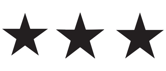 Star silhouette set minimal black icon collection
