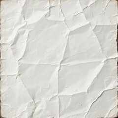 Crumpled White Paper Texture Abstract Background for Creative Design and Art Projects