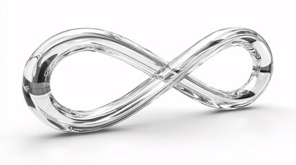 Naklejka premium illustration showing a Mobius strip from a clear angled perspective, emphasizing its twisted geometry and continuous surface for teaching topology and mathematical theory. mobius, strip, topology, 