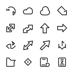 Up and Down Navigation Arrows and Growth Symbols