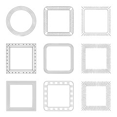 Hand Drawn Decorative Frames and Border Borders