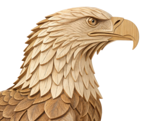 wooden eagle ,isolated on transparent background png