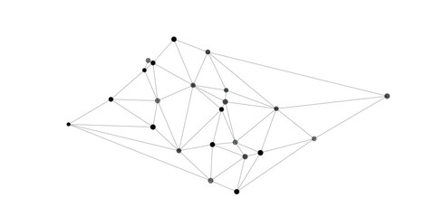 Complex network structure with interconnected nodes