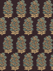 TRADITIONAL AJRAKH PATTERN, HAND BLOCK PRINT, BATIK PRINT, INDIAN TEXTILE BACKGROUND, FLORAL BACKGROUND, KALAMKARI PRINT, HAND DRAW TEXTILE PATTERN, TEXTILE