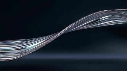 Abstract flowing lines in a dark background. Represents modern technology, innovation, and digital connectivity