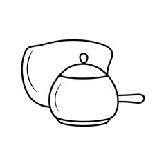 Obraz premium Teacup icon drinkware cup symbol for tea coffee serving