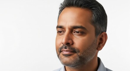 Obraz premium Indian Middle-Aged Man Listening Thoughtfully as Advisor