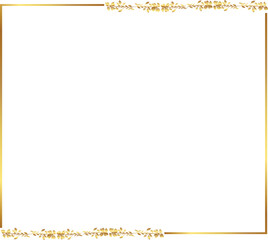 frame with leaves gold border Golden Border Warm Color Frame