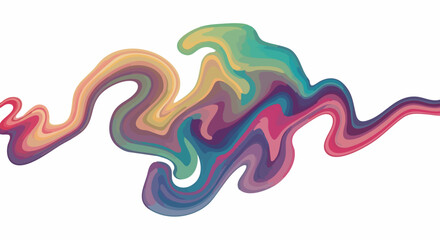 Fototapeta premium Abstract multicolored flowing shapes.