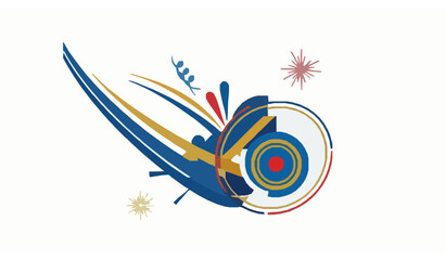 Fototapeta premium Abstract New Year Celebration Renewal Concept Vector Illustration
