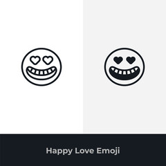 Smiling emoji with heart eyes representing love happiness and excitement