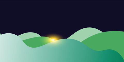 Minimalist banner background. Green and blue gradations.Circle geometric background. Simple design. Vector. EPS 10