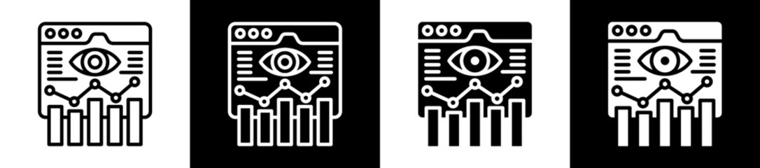 Traffic Source Icon Set In Black And White Filled Style Collection