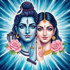 Shiv Parvati Hindu Religious Background