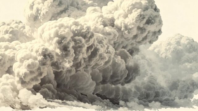 Towering cloud formation dynamic and dense