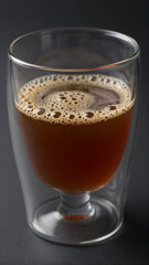 Glass of Dark Liquid with Condensation