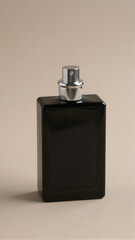 Black Glass Perfume Bottle Product Shot