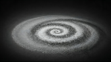 Abstract Black and White Radial Pattern