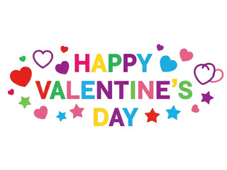 Happy valentine's day graphic isolated on transparent background