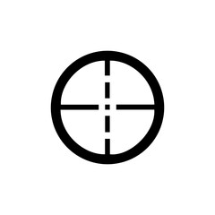 minimalist black crosshair target isolated icon.