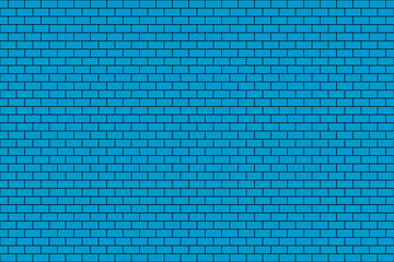 Deep Sky Blue color brick wall texture background, brick wall texture for interior or exterior design backdrop.