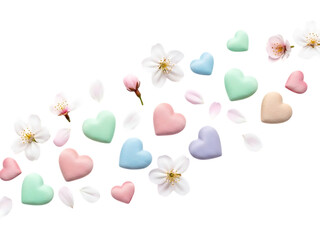 Delicate floral hearts arrangement