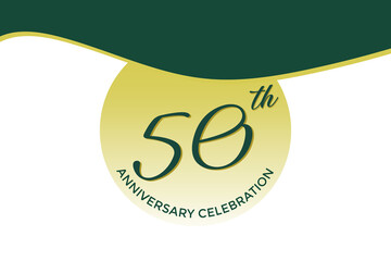 50th anniversary celebration with green design on white background