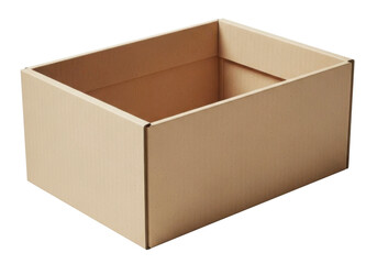 Small Parcel Cardboard Box Isolated on Transparent Background
