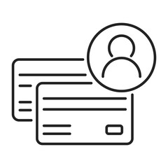 credit card account line icon