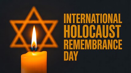 International holocaust remembrance day candle memorial design
