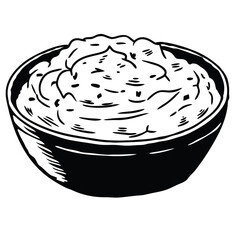 vector illustration of a bowl of fresh vegetables