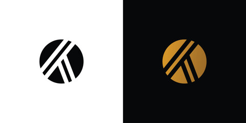 Luxury and modern letter T initials logo design